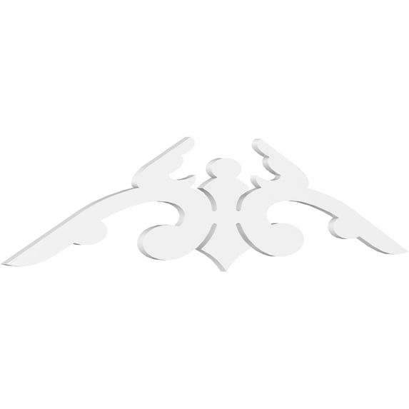 Ekena Millwork 72"W x 18"H x 1"P (6/12) Pitch Milton Architectural Grade PVC Gable Pediment