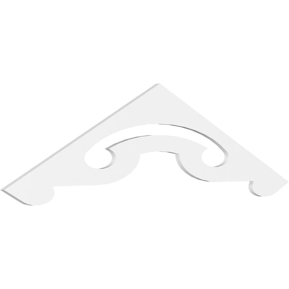 Ekena Millwork 72"W x 18"H x 1"P (6/12) Pitch Northwest Architectural Grade PVC Gable Pediment