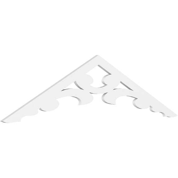 Ekena Millwork 72"W x 18"H x 1"P (6/12) Pitch Vienna Architectural Grade PVC Gable Pediment