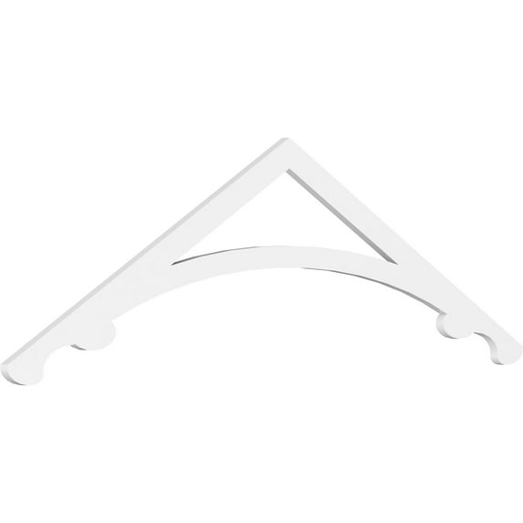 Ekena Millwork 72"W x 21"H x 1"P (7/12) Pitch Legacy Architectural Grade PVC Gable Pediment