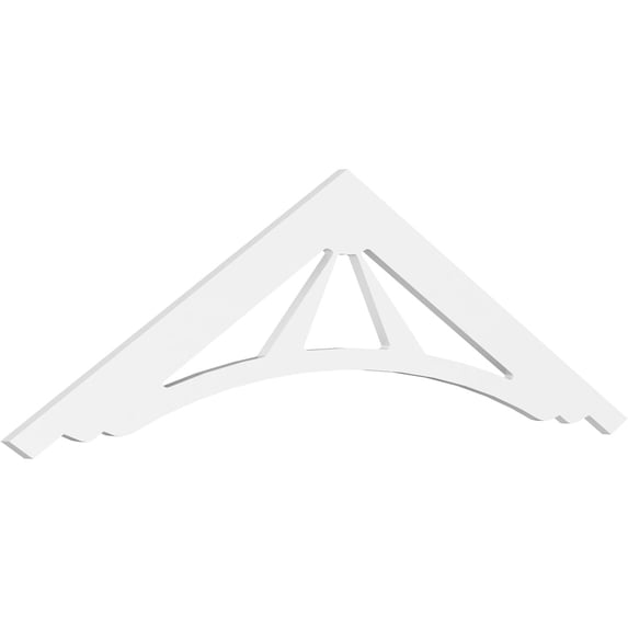 Ekena Millwork 72"W x 21"H x 1"P (7/12) Pitch Stanford Architectural Grade PVC Gable Pediment