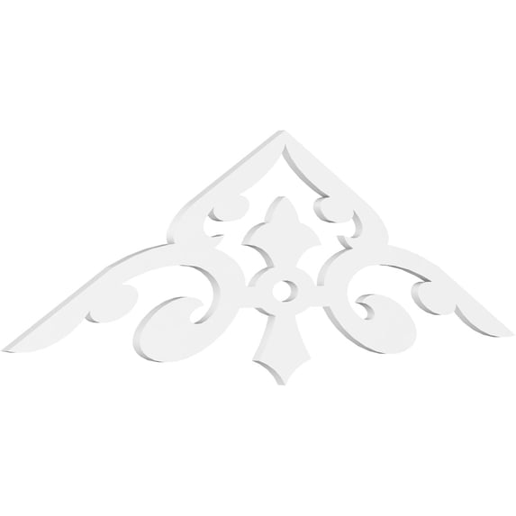 Ekena Millwork 72"W x 21"H x 1"P (7/12) Pitch Whitman Architectural Grade PVC Gable Pediment