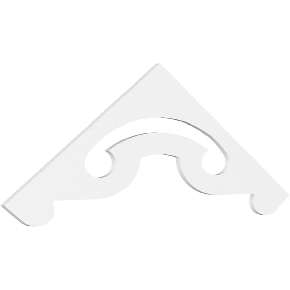 Ekena Millwork 72"W x 24"H x 1"P (8/12) Pitch Northwest Architectural Grade PVC Gable Pediment