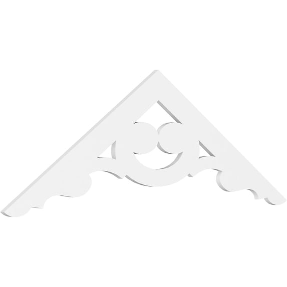 Ekena Millwork 72"W x 24"H x 1"P (8/12) Pitch Robin Architectural Grade PVC Gable Pediment