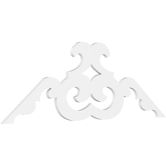 Ekena Millwork 72"W x 27"H x 1"P (9/12) Pitch Benson Architectural Grade PVC Gable Pediment