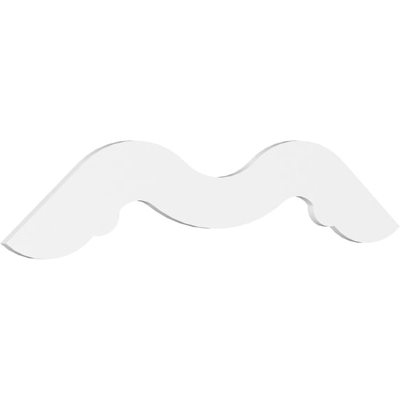 Ekena Millwork 72"W x 27"H x 1"P (9/12) Pitch Midway Architectural Grade PVC Gable Pediment