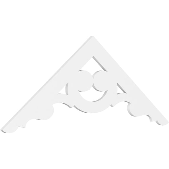 Ekena Millwork 72"W x 27"H x 1"P (9/12) Pitch Robin Architectural Grade PVC Gable Pediment