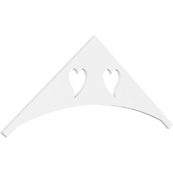 Ekena Millwork 72"W x 27"H x 1"P (9/12) Pitch Winston Architectural Grade PVC Gable Pediment