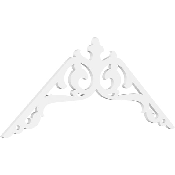 Ekena Millwork 72"W x 30"H x 1"P (10/12) Pitch Amber Architectural Grade PVC Gable Pediment