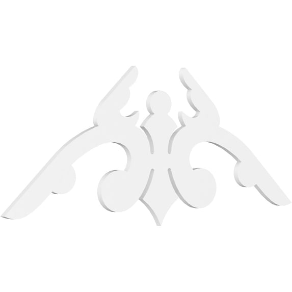 Ekena Millwork 72"W x 30"H x 1"P (10/12) Pitch Milton Architectural Grade PVC Gable Pediment