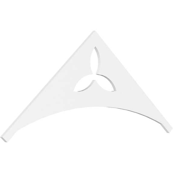 Ekena Millwork 72"W x 30"H x 1"P (10/12) Pitch Naple Architectural Grade PVC Gable Pediment