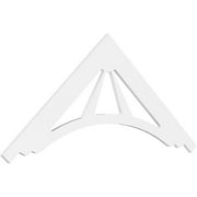 Ekena Millwork 72"W x 30"H x 1"P (10/12) Pitch Stanford Architectural Grade PVC Gable Pediment