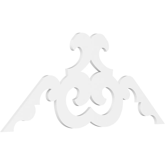 Ekena Millwork 72"W x 33"H x 1"P (11/12) Pitch Benson Architectural Grade PVC Gable Pediment