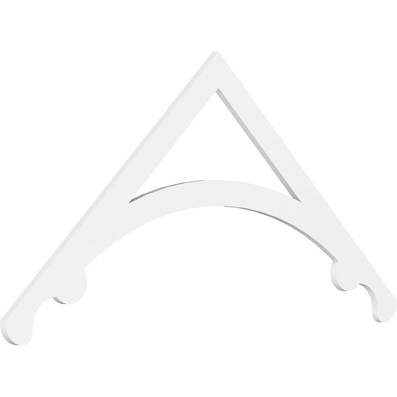 Ekena Millwork 72"W x 33"H x 1"P (11/12) Pitch Legacy Architectural Grade PVC Gable Pediment