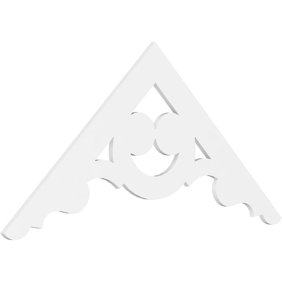Ekena Millwork 72"W x 33"H x 1"P (11/12) Pitch Robin Architectural Grade PVC Gable Pediment