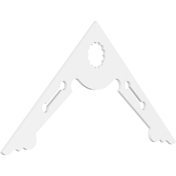 Ekena Millwork 72"W x 36"H x 1"P (12/12) Pitch Cena Architectural Grade PVC Gable Pediment