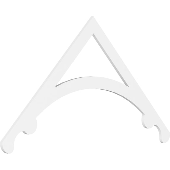 Ekena Millwork 72"W x 36"H x 1"P (12/12) Pitch Legacy Architectural Grade PVC Gable Pediment