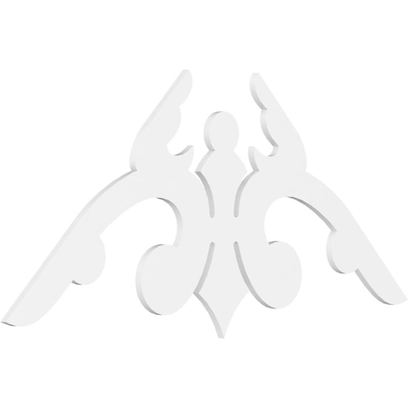 Ekena Millwork 72"W x 36"H x 1"P (12/12) Pitch Milton Architectural Grade PVC Gable Pediment