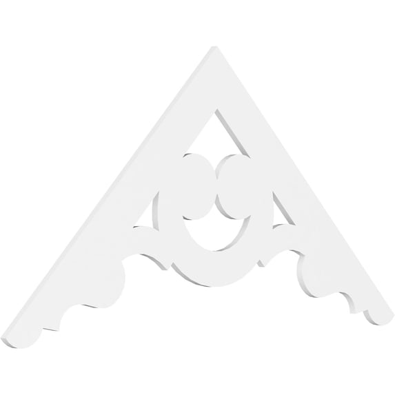 Ekena Millwork 72"W x 36"H x 1"P (12/12) Pitch Robin Architectural Grade PVC Gable Pediment