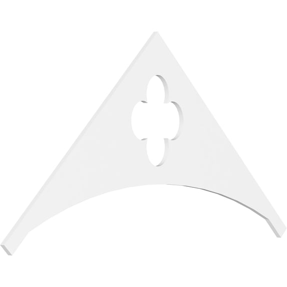 Ekena Millwork 72"W x 36"H x 1"P (12/12) Pitch Turner Architectural Grade PVC Gable Pediment