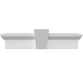 thumbnail image 1 of Ekena Millwork 73" Bottom Width x 76 1/2" Top Width x 6"H x 1"P Traditional Crosshead w/ Flat Keystone, 1 of 24