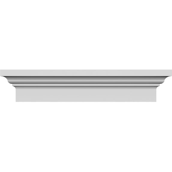 Ekena Millwork 74" Bottom Width x 78 3/8" Top Width x 5"H x 1 7/8"P Stratford Crosshead