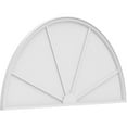 thumbnail image 1 of Ekena Millwork 74"W x 37"H x 2"P Half Round 4 Spoke Architectural Grade PVC Pediment, 1 of 7