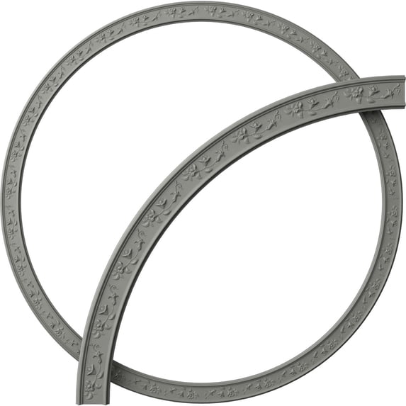 Ekena Millwork 76"OD x 68"ID x 4"W x 7/8"P Floral Classic Ceiling Ring Kit