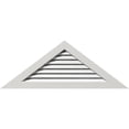 thumbnail image 1 of Ekena Millwork 76"W x 19"H Triangle Gable Vent (97 1/8"W x 24 3/8"H Frame Size) 6/12 Pitch Functional, PVC Gable Vent with 1" x 4" Flat Trim Frame, 1 of 14