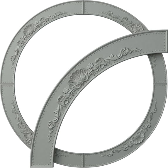 Ekena Millwork 78 1/8"OD x 64 7/8"ID x 6 5/8"W x 1"P Shell Ceiling Ring Kit