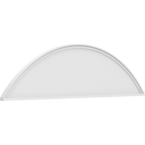 Ekena Millwork 78"W x 20-1/2"H x 2"P Segment Arch Smooth Architectural Grade PVC Pediment