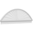 thumbnail image 1 of Ekena Millwork 78"W x 26-3/8"H x 2-3/4"P Segment Arch Sunburst Architectural Grade PVC Combination Pediment, 1 of 7