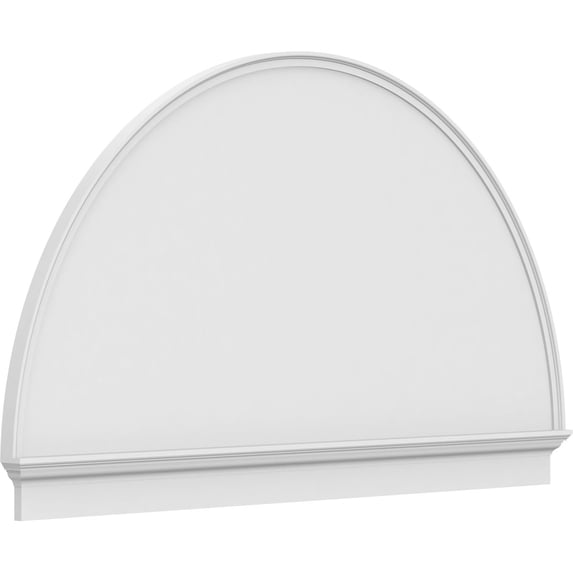 Ekena Millwork 78"W x 45-3/4"H x 2-3/4"P Half Round Smooth Architectural Grade PVC Combination Pediment