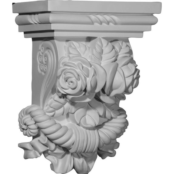 Ekena Millwork 8 1/2"W x 5 1/4"D x 11 3/8"H Rose Corbel