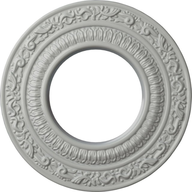 Ekena Millwork 8 1/8"OD x 4 1/8"ID x 1/2"P Andrea Ceiling Medallion (Fits Canopies up to 4 1/8"), Hand-Painted Frost