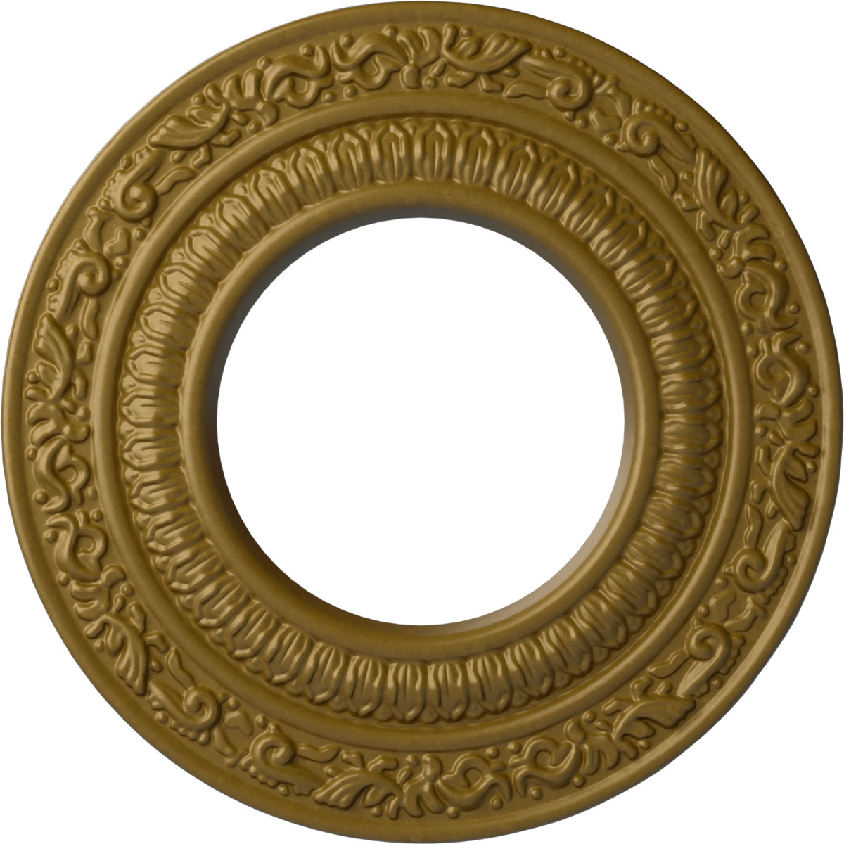 Ekena Millwork 8 1/8"OD x 4 1/8"ID x 1/2"P Andrea Ceiling Medallion (Fits Canopies up to 4 1/8"), Hand-Painted Gold - image 1 of 4