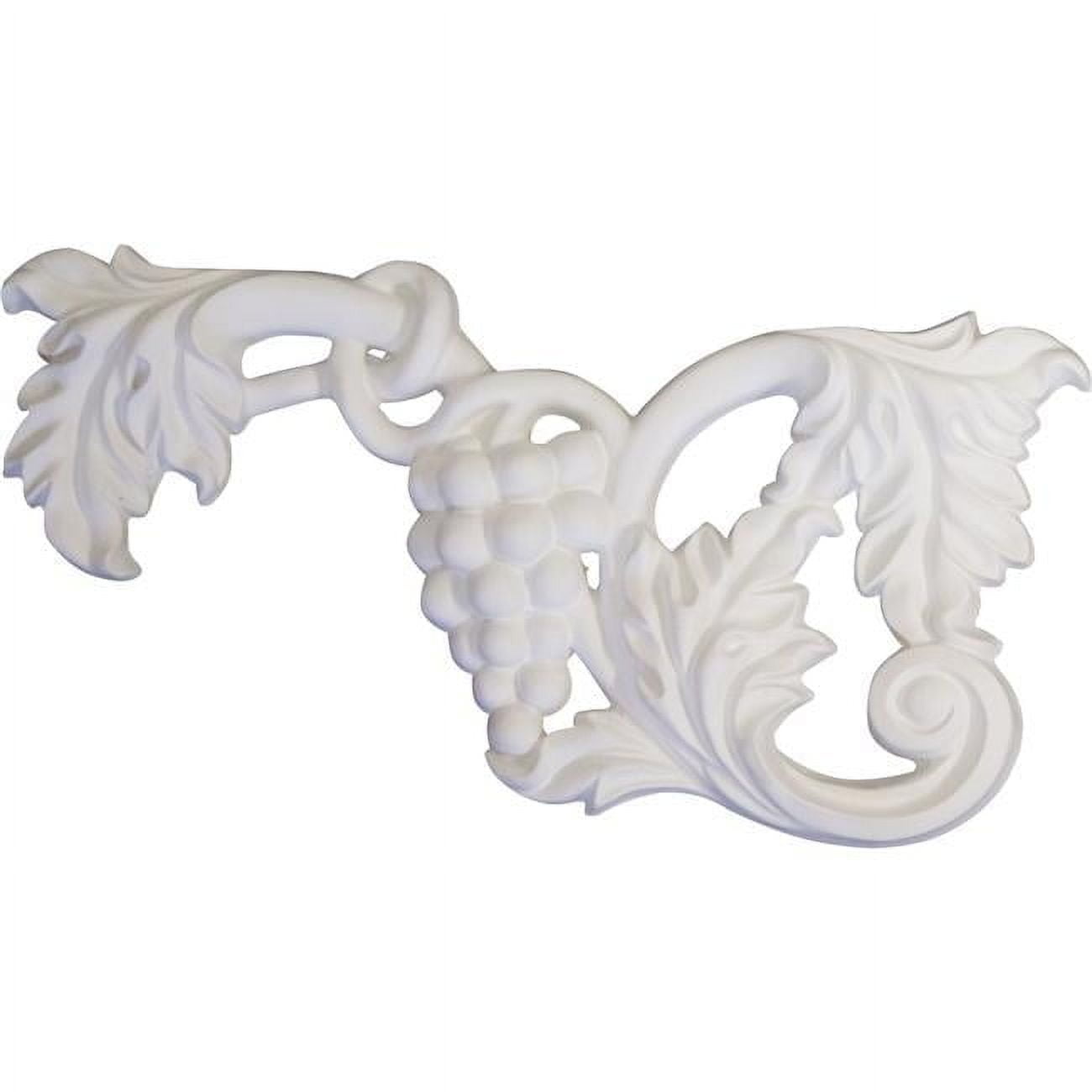 Primed White Polyurethane Grape and Leaf Applique Onlay