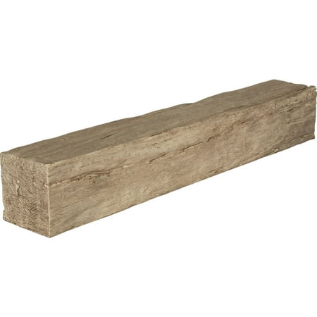 Ekena Millwork 8"H x 10"D x 36"W Riverwood Faux Wood Fireplace Mantel, Natural Pine