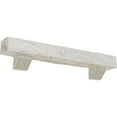 thumbnail image 1 of Ekena Millwork 8"H x 10"D x 48"W Hand Hewn Faux Wood Fireplace Mantel Kit with Ashford Corbels, Factory Prepped, 1 of 10