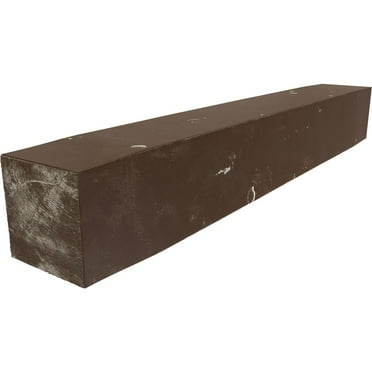 Ekena Millwork 8"H x 10"D x 60"W Knotty Pine Faux Wood Fireplace Mantel, Vintage Mahogany