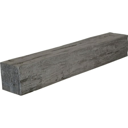 Ekena Millwork 8"H x 10"D x 72"W Hand Hewn Faux Wood Fireplace Mantel, Burnished Honey Dew