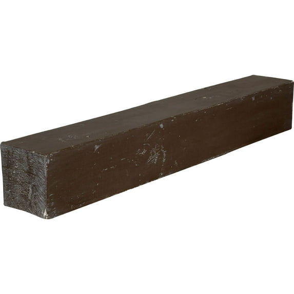 Ekena Millwork 8"H x 10"D x 84"W Knotty Pine Faux Wood Fireplace Mantel, Vintage Mahogany