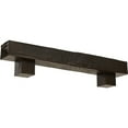 thumbnail image 1 of Ekena Millwork 8"H x 12"D x 48"W Rough Sawn Faux Wood Fireplace Mantel Kit w/ Alamo Corbels, Burnished Mahogany, 1 of 10