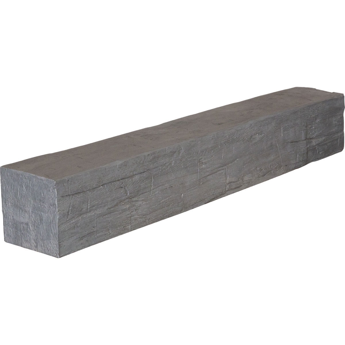 Ekena Millwork 8"H x 12"D x 60"W Hand Hewn Faux Wood Fireplace Mantel, Aged Cedar