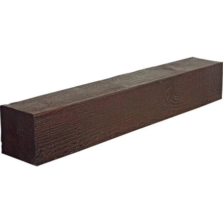 Ekena Millwork 8"H x 12"D x 60"W Rough Sawn Faux Wood Fireplace Mantel, Premium Cherry