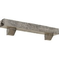 thumbnail image 1 of Ekena Millwork 8"H x 12"D x 72"W Rough Cedar Faux Wood Fireplace Mantel Kit with Ashford Corbels, Burnished Pine, 1 of 10