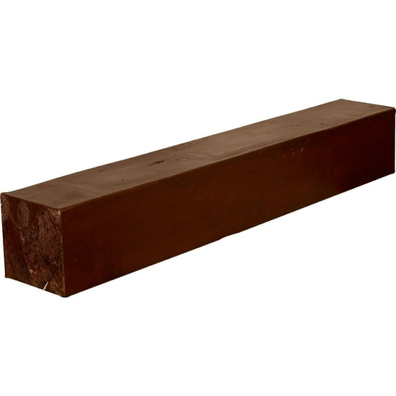 Ekena Millwork 8"H x 12"D x 84"W Knotty Pine Faux Wood Fireplace Mantel, Natural Pecan