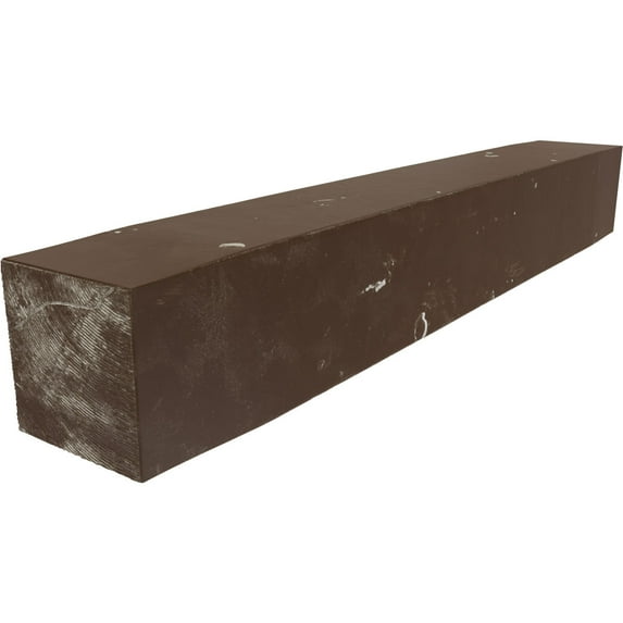 Ekena Millwork 8"H x 12"D x 84"W Knotty Pine Faux Wood Fireplace Mantel, Vintage Mahogany