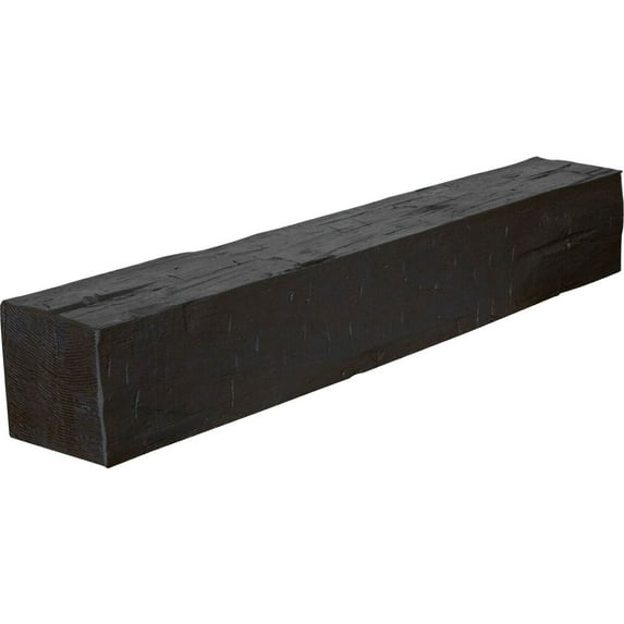 Ekena Millwork 8"H x 8"D x 36"W Hand Hewn Faux Wood Fireplace Mantel, Natural Ash