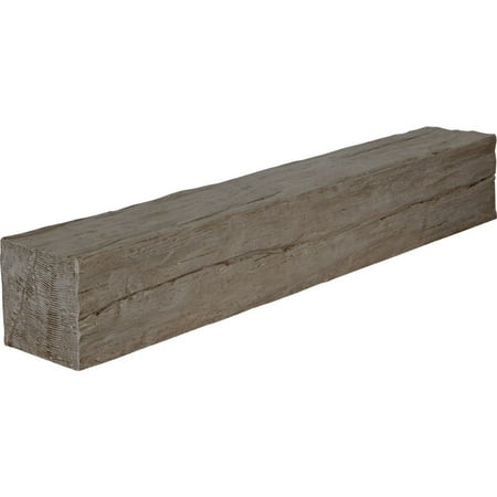 Ekena Millwork 8"H x 8"D x 36"W Riverwood Faux Wood Fireplace Mantel, Natural Honey Dew